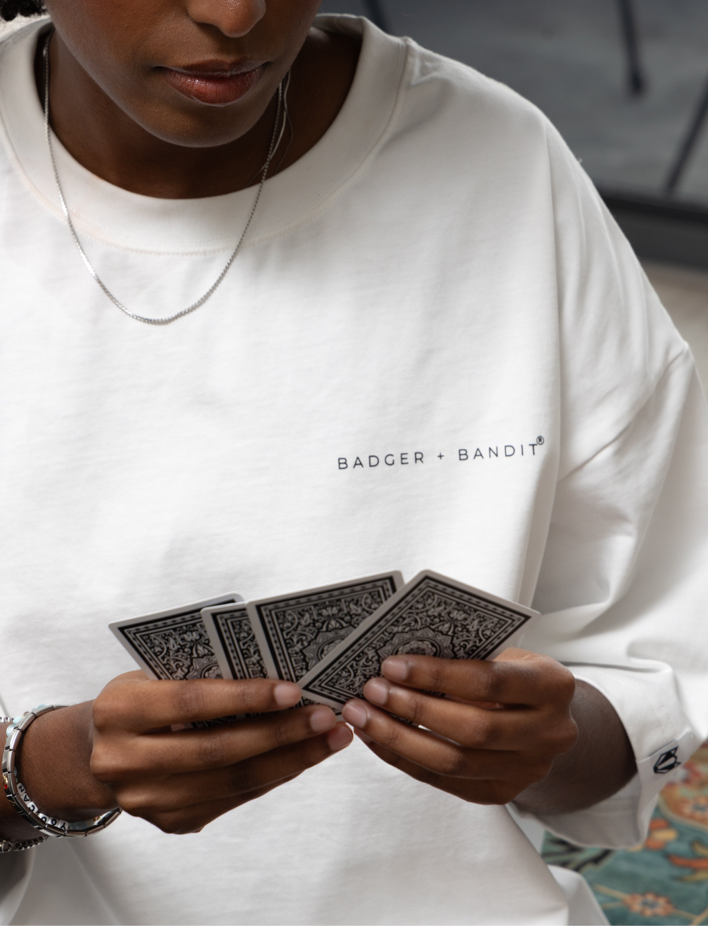 Badger + Bandit White Tee